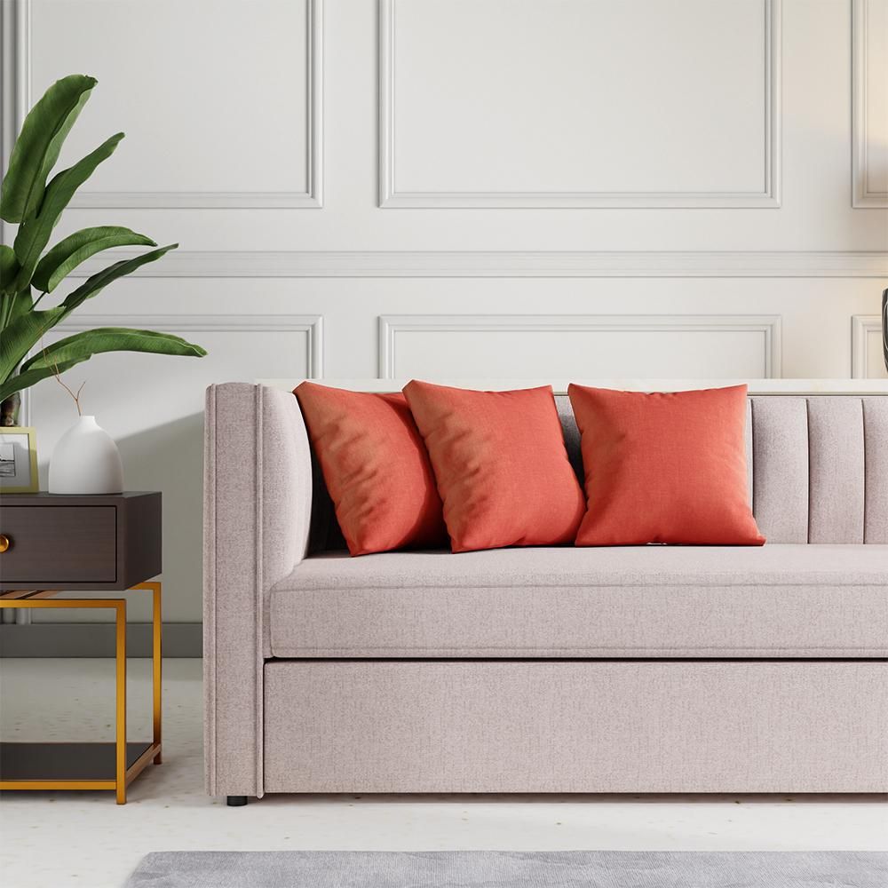 Wakefit Premium Cushion Cover 16x16 Terracotta Set of 3