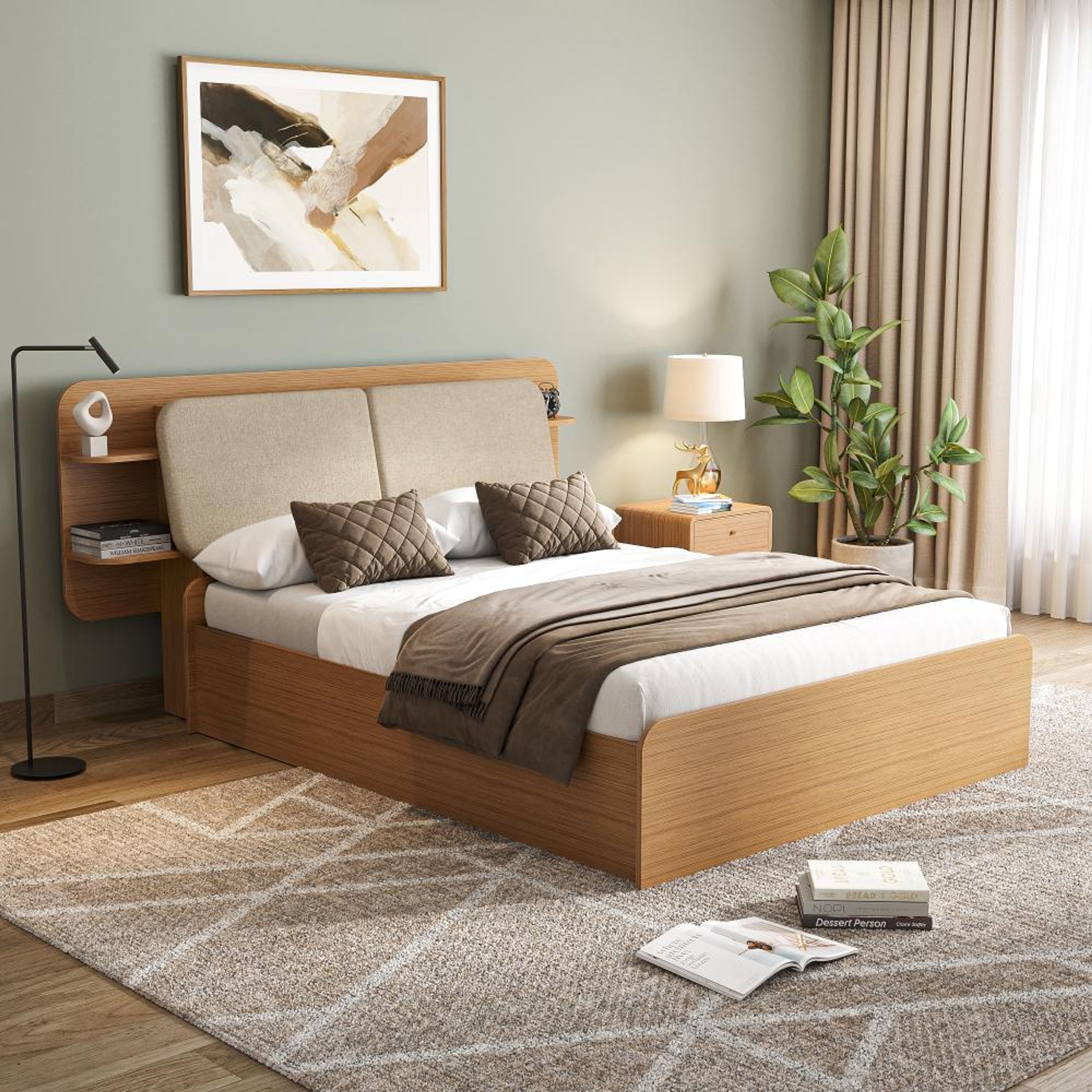 Buy Engineered Wood Bed Scandi Online At Best Price In India Wakefit - Main Image