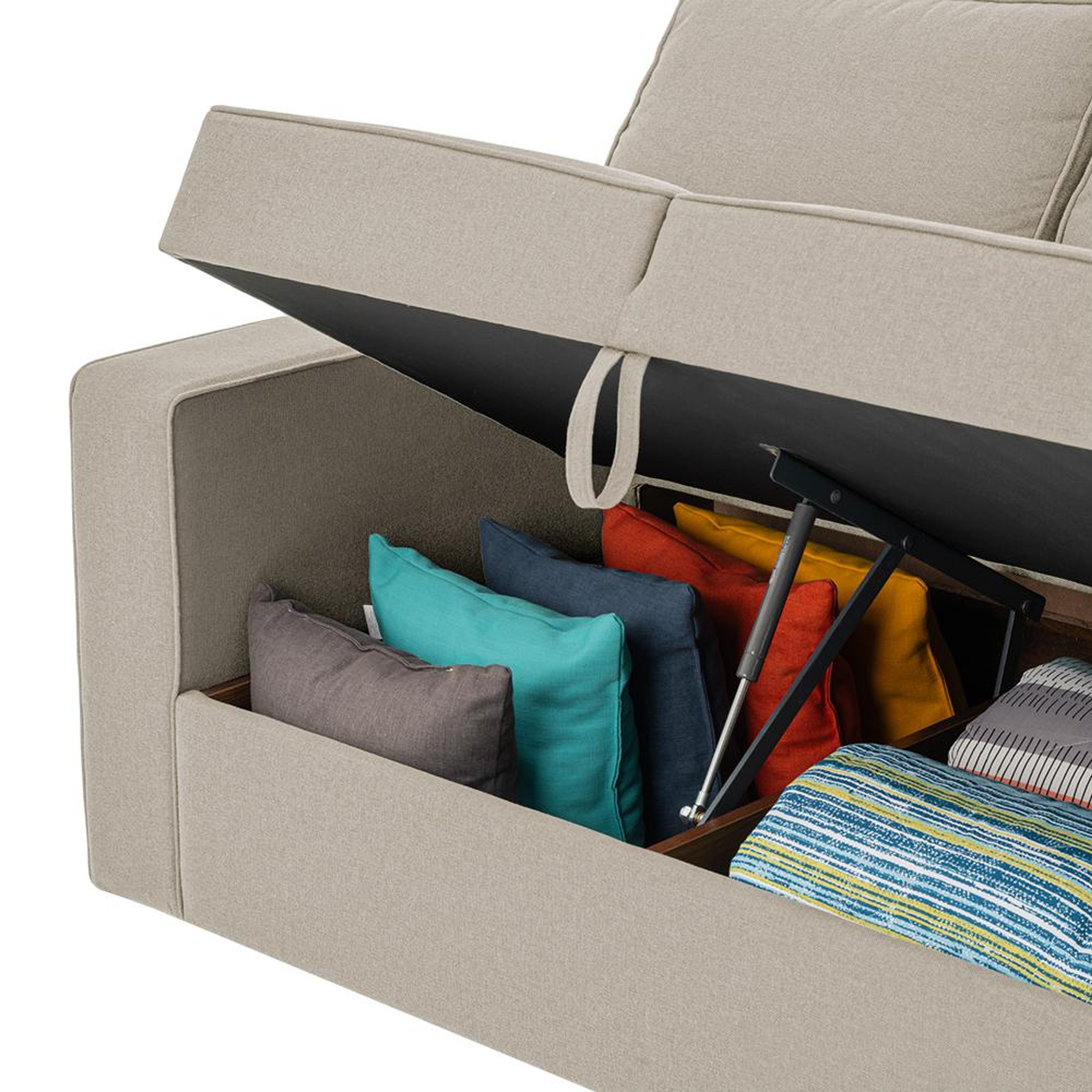 Storage Wood Three Seater Sofa New Chinese Style Storage Log All