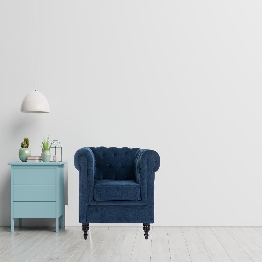 Wakefit Havana Sofa - Single Seater Cobalt Blue