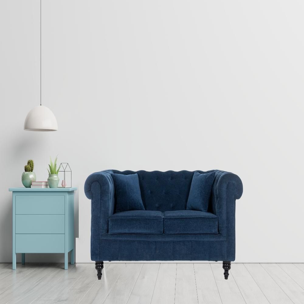 Wakefit Havana Sofa - Two Seater Cobalt Blue