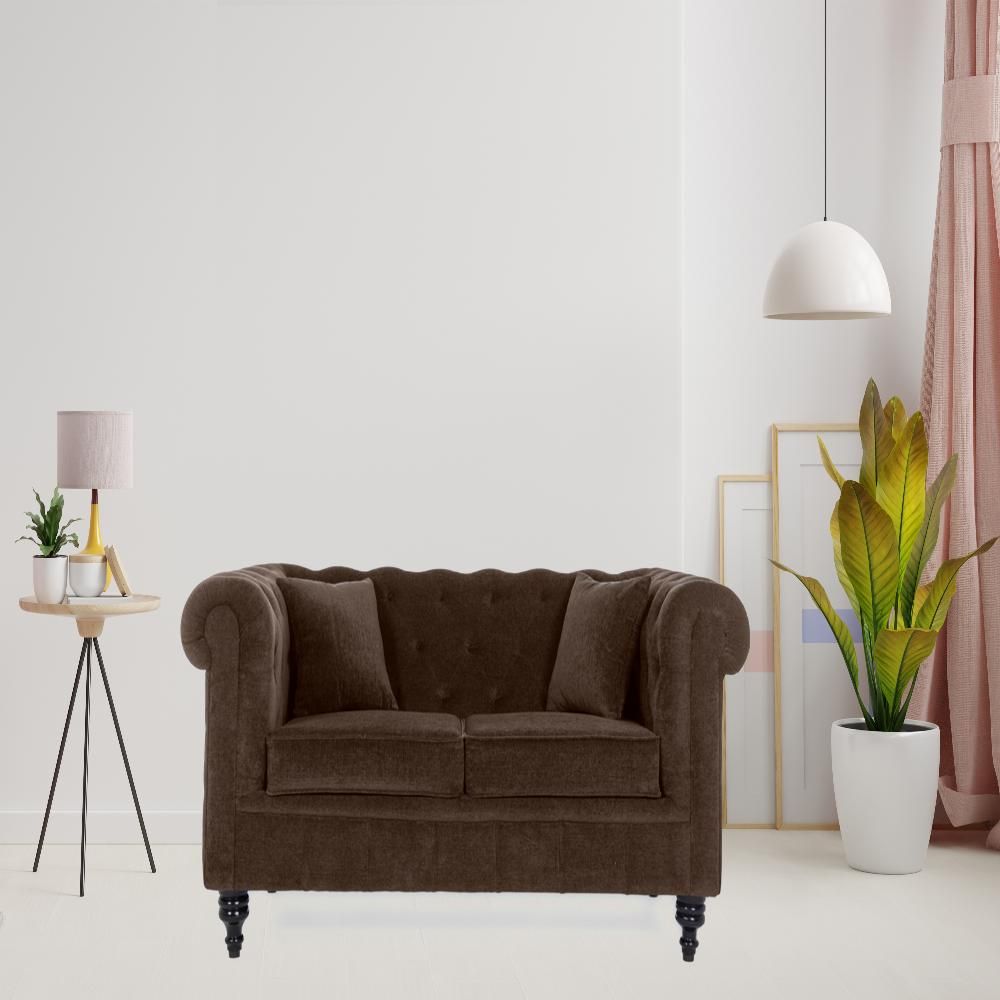 Wakefit Havana Sofa - Two Seater Dark Earth
