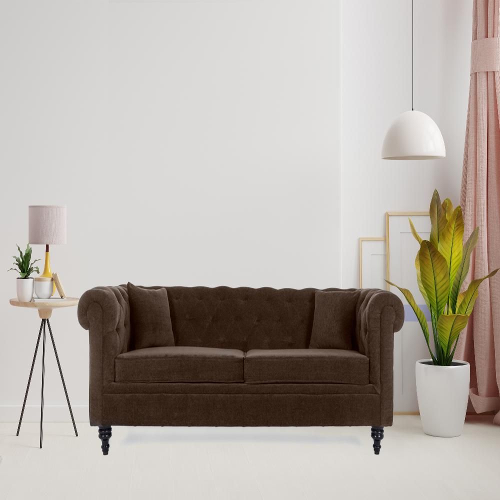 Wakefit Havana Sofa Three Seater Dark Earth