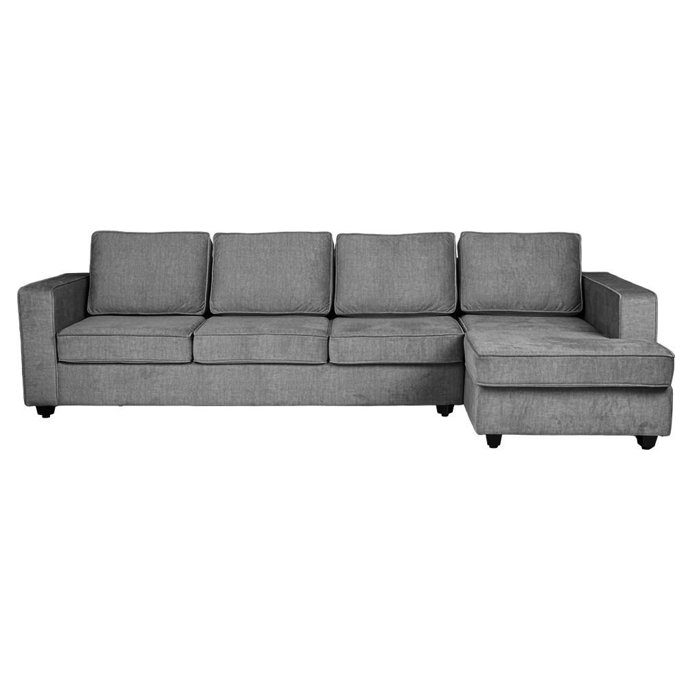 Wakefit Napper Plus L Shape Sofa Set (3 Seater + Right Aligned Chaise with Ottoman)