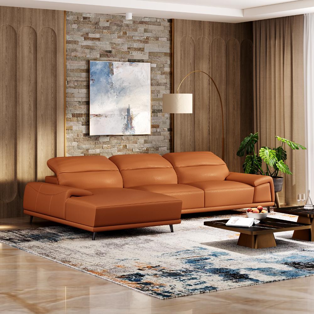 Wakefit Suva L Shape Sofa Set (3 Seater + Left Aligned Chaise)