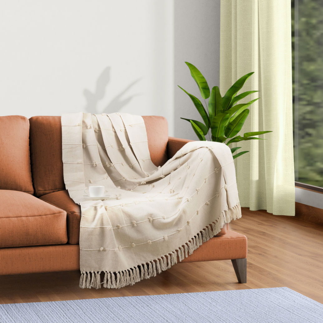 Buy Sandstone Cotton Sofa Throw Online At Best Price In India