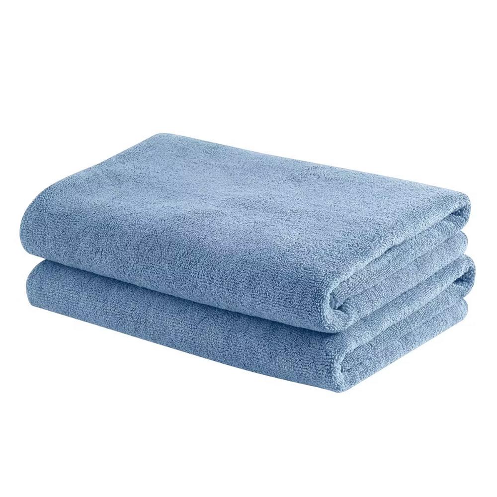 Microfibre Large Bath Towel | Set of 2 | 350 GSM | Highly Absorbent, Quick-Dry & Ultra-Soft | 23.6 x 47.7 Inches