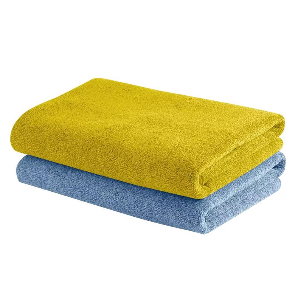Microfibre Bath Towel | Set of 2 | 350 GSM | Highly Absorbent, Quick-Dry & Ultra-Soft | 23.6 x 47.7 Inches