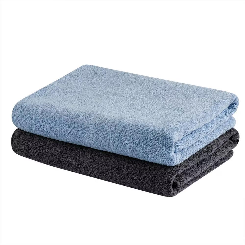 Microfibre Large Bath Towel | Set of 2 | 350 GSM | Highly Absorbent, Quick-Dry & Ultra-Soft | 23.6 x 47.7 Inches