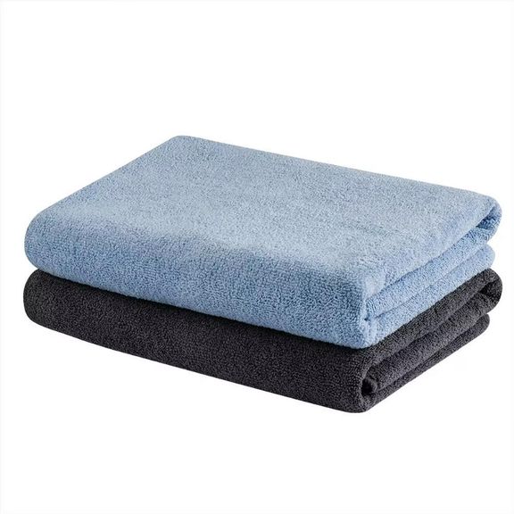 Microfibre Large Bath Towel | Set of 2 | 350 GSM | Highly Absorbent, Quick-Dry & Ultra-Soft | 23.6 x 47.7 Inches