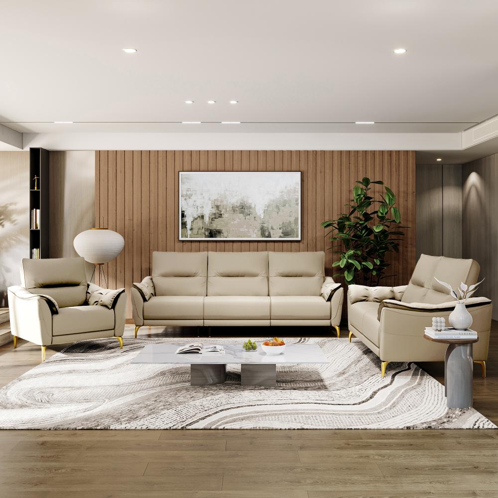 Wakefit Tuvalu Large Without Motion Sofa Set (3+2+1)Seater