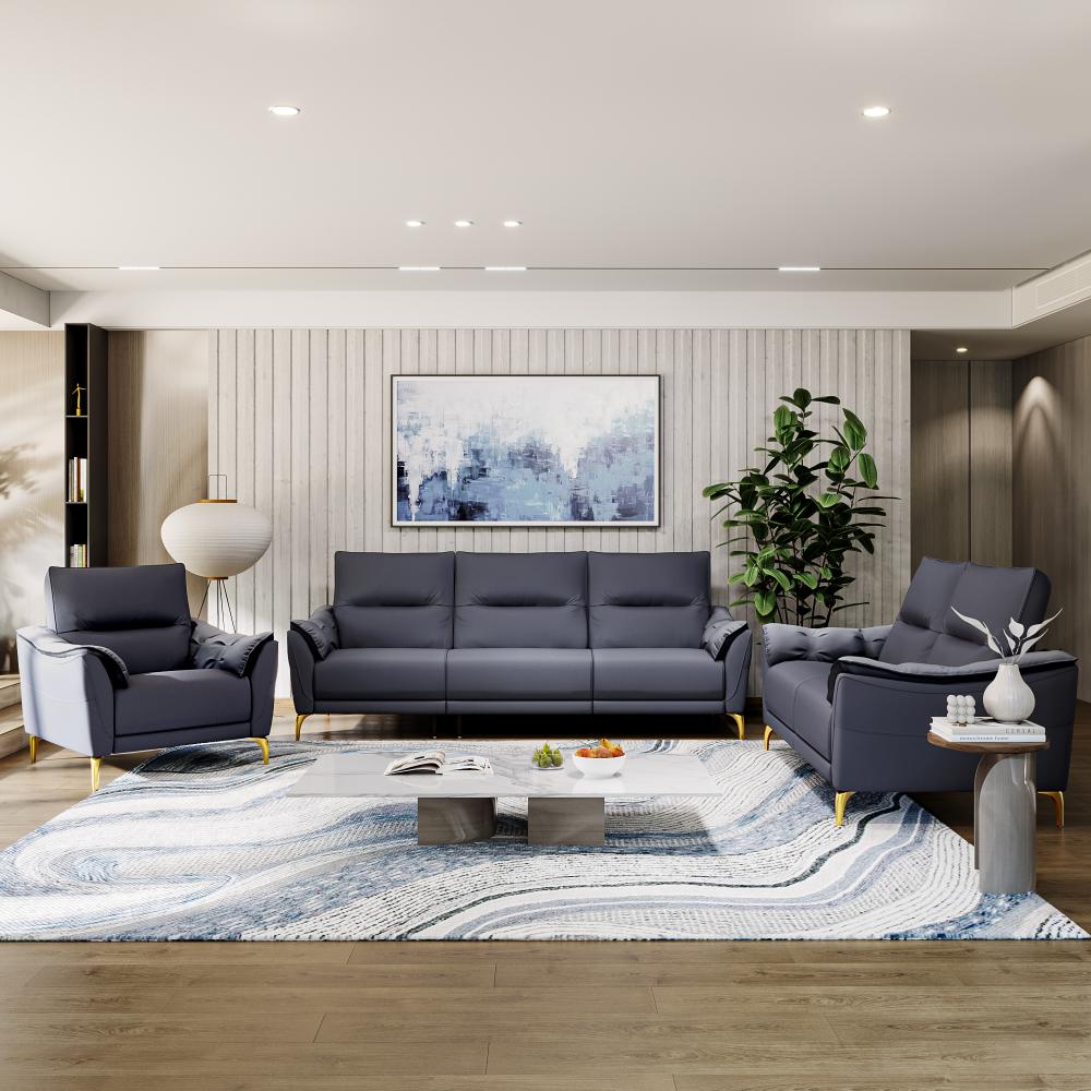 Wakefit Tuvalu Large Without Motion Sofa Set (3+2+1)Seater