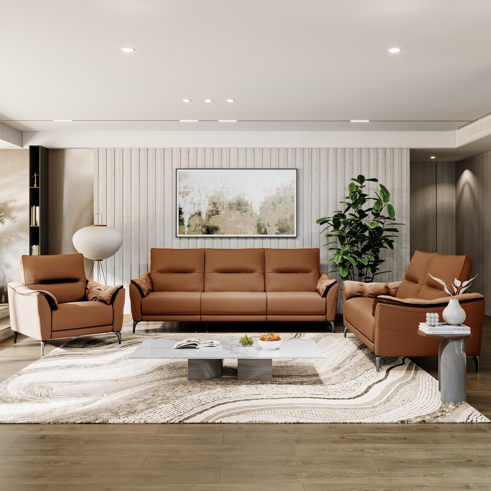 Wakefit Tuvalu Large Without Motion Sofa Set (3+2+1)Seater