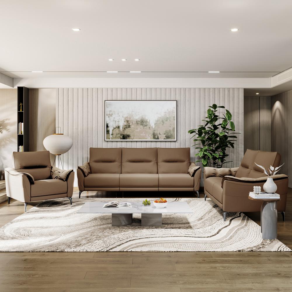 Wakefit Tuvalu Large Without Motion Sofa Set (3+2+1)Seater