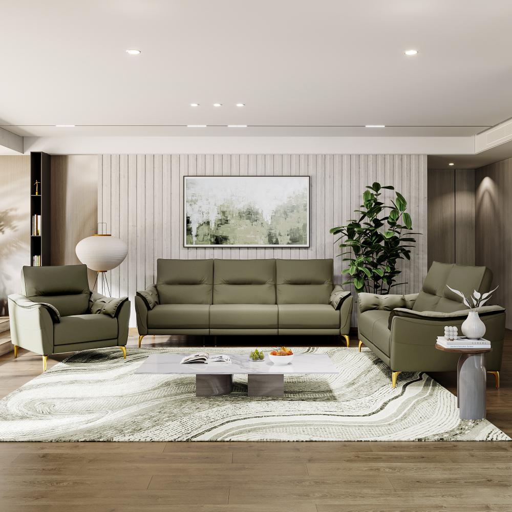 Wakefit Tuvalu Large Without Motion Sofa Set (3+2+1)Seater