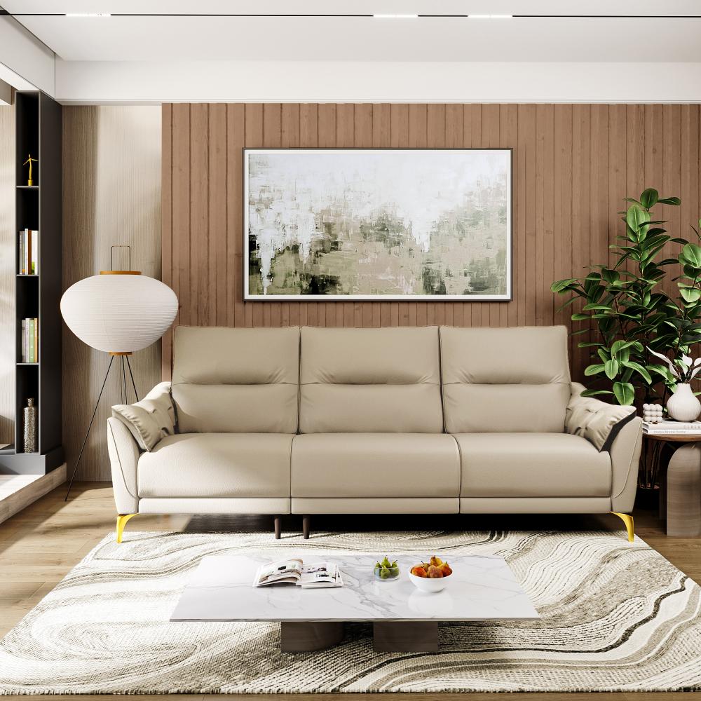 Wakefit Tuvalu Large Sofa Without Motion - Three Seater