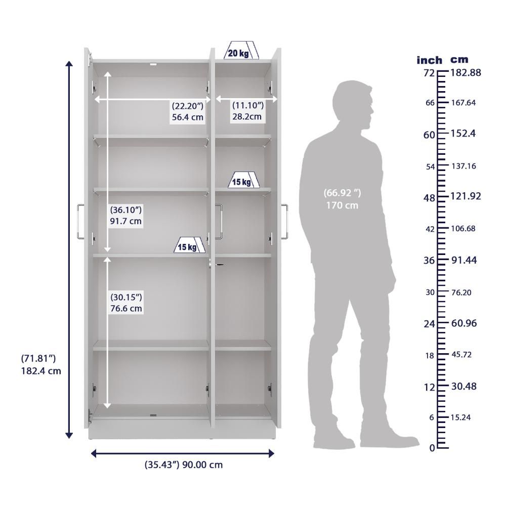 Buy Twill 3 Door Engineered Wood Wardrobe Online at Best prices