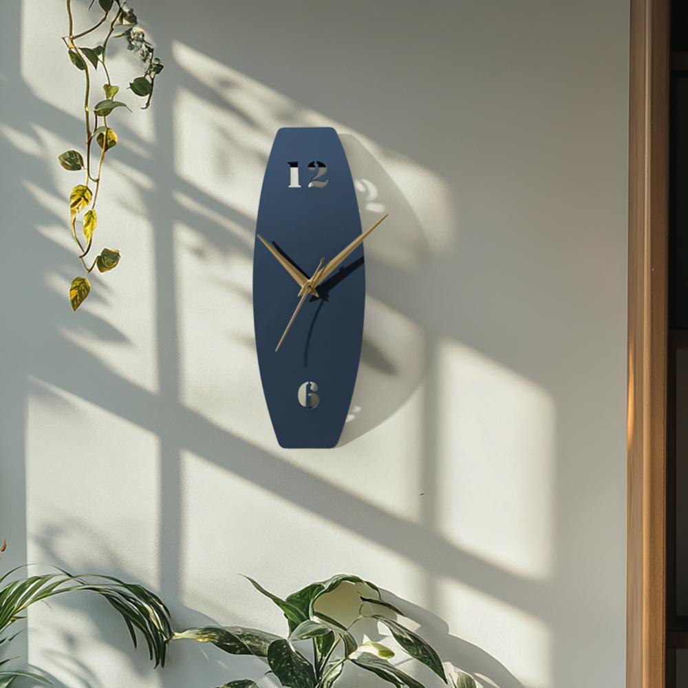 Metal Analog Wall Clock Medium | 18 Inch | Laser Cut Abstract Home Decor & Gifting Option | For Living Room Study Bedroom & Office Decor | Fleur Metal Wall Clock H450 Ocean Blue