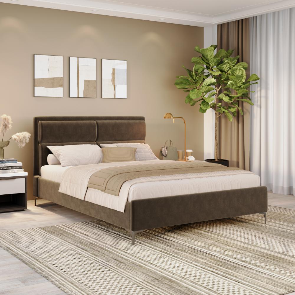 Wakefit Zewail Without Storage Queen Size Upholstered Bed