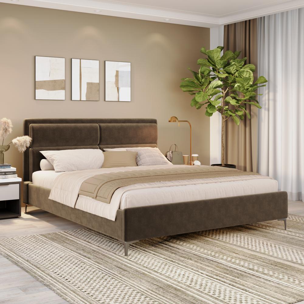 Wakefit Zewail Without Storage King Size Upholstered Bed
