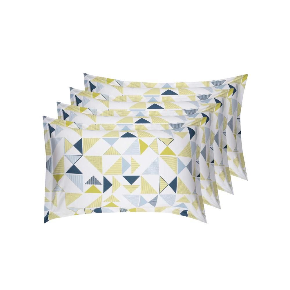 100% Cotton Pillow Cover | Standard Size 27x18 Inch | Set Of 4 | 160 TC | Maze