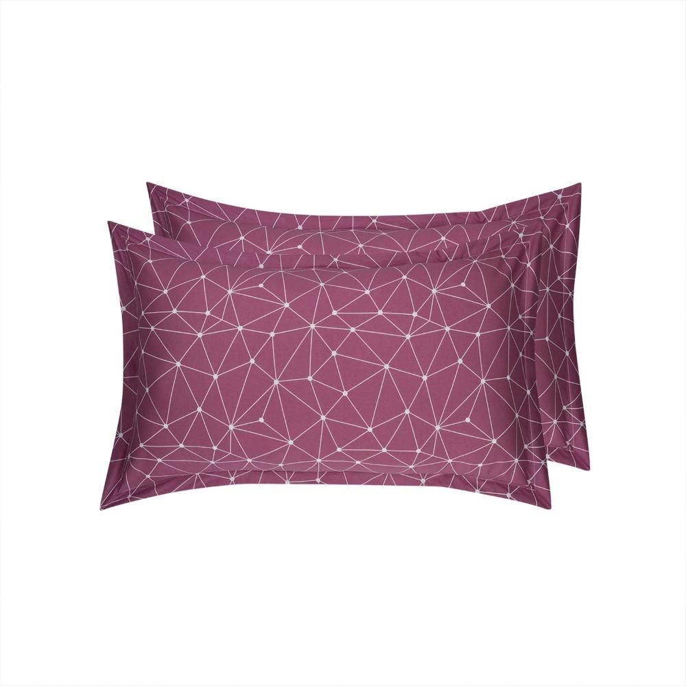 100% Cotton Pillow Cover | Standard Size 27x18 Inch | Set Of 2 | 160 TC | Paula