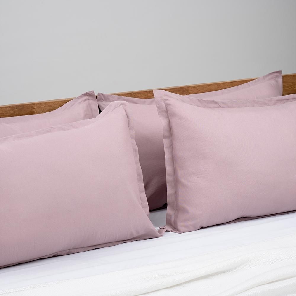 100% Cotton Pillow Cover | Standard Size 27x18 Inch | Set Of 4 | 144 TC | Wood Rose