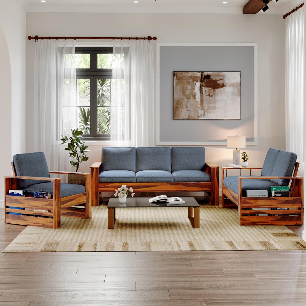 Sofa set low price wooden discount