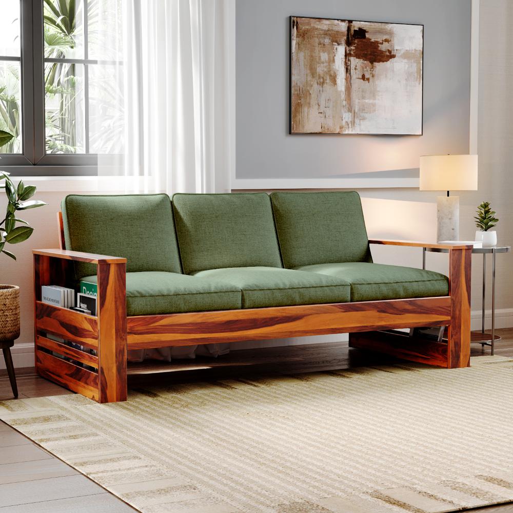 Wooden sofa 3 seater price discount