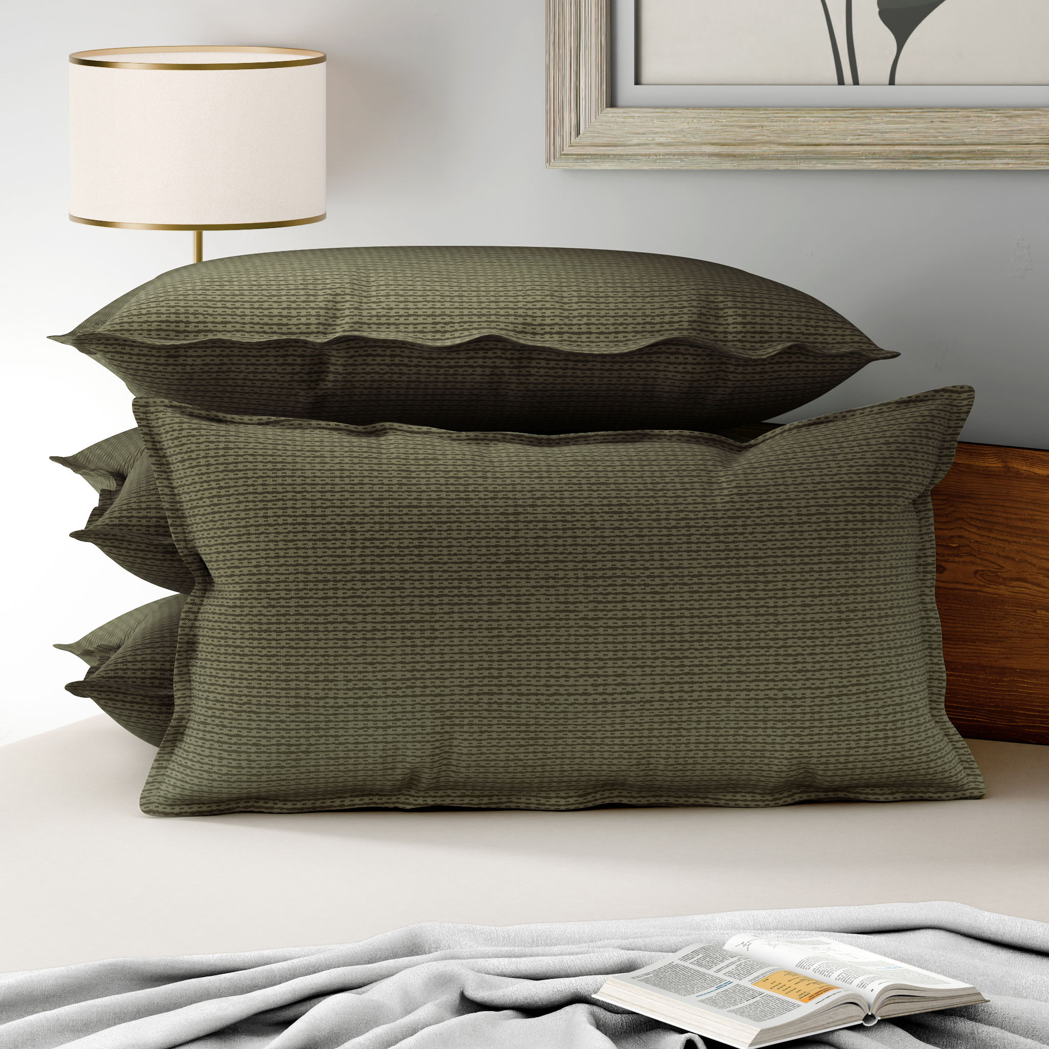 100% Cotton Pillow Cover | King Size 36x19 Inch | Set Of 4 | 160 TC | Chintz