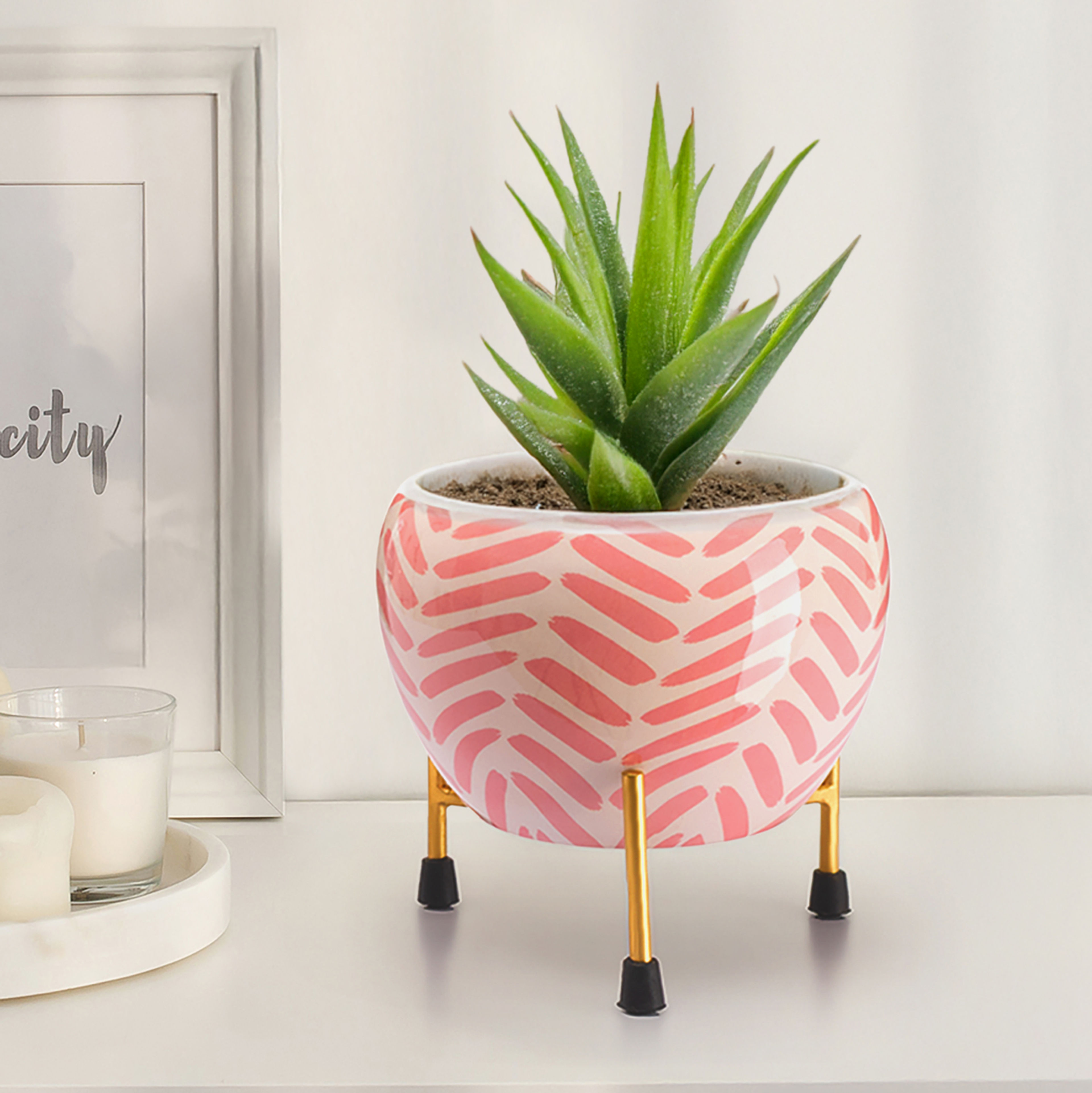 Arbor planter pink by Wakefit