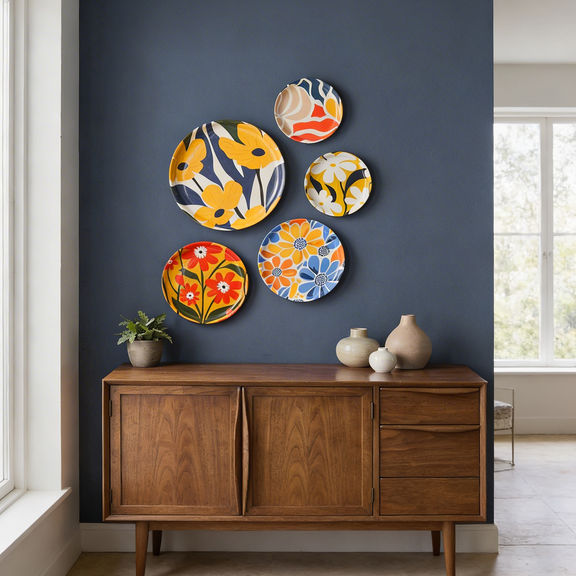 Metal Wall Plates Set of 5 | Abstract Home Decor & Gifting Option | For Living Room Bedroom Dining & Office Decor | Jassel Wall Plates