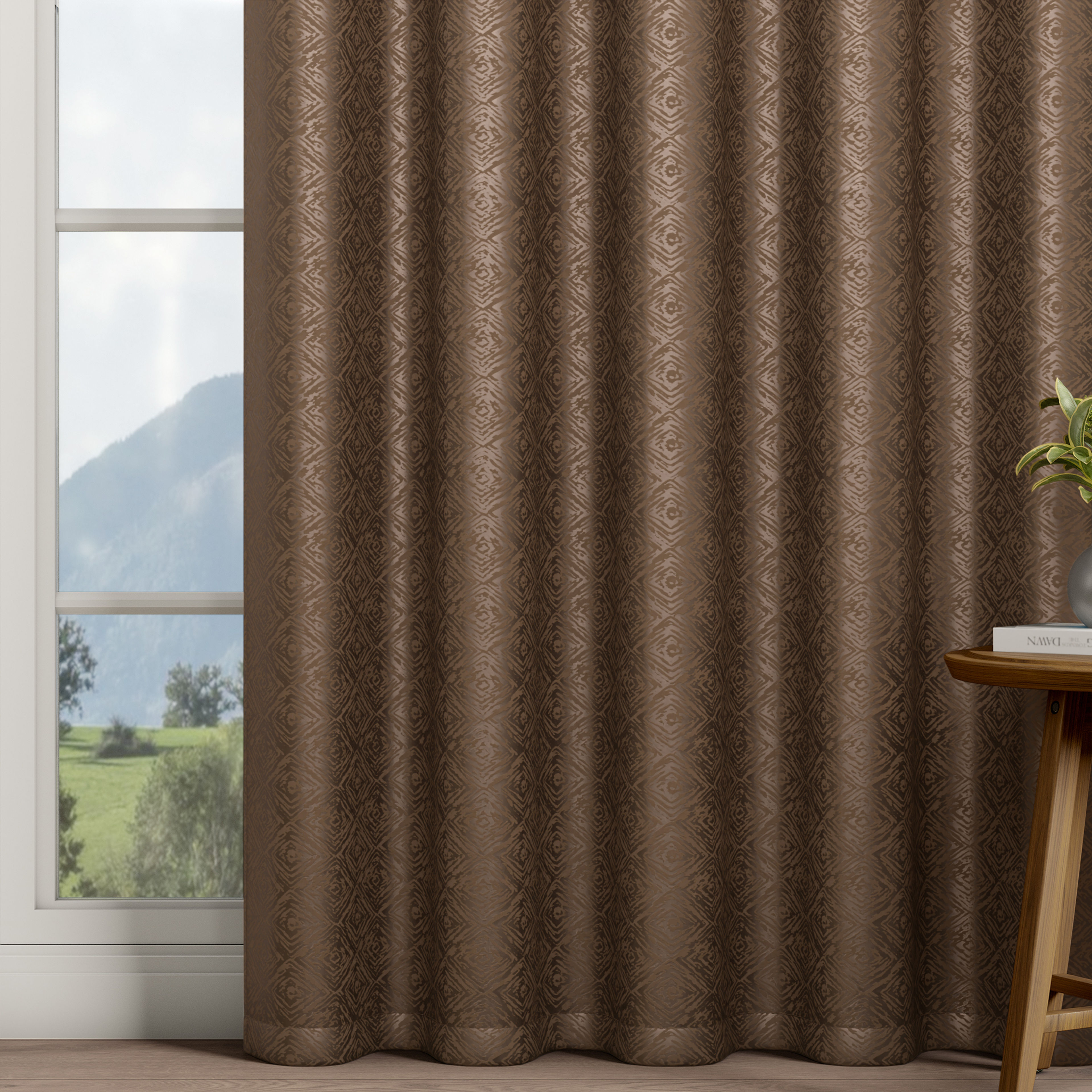 Jacquard Room Darkening Curtain