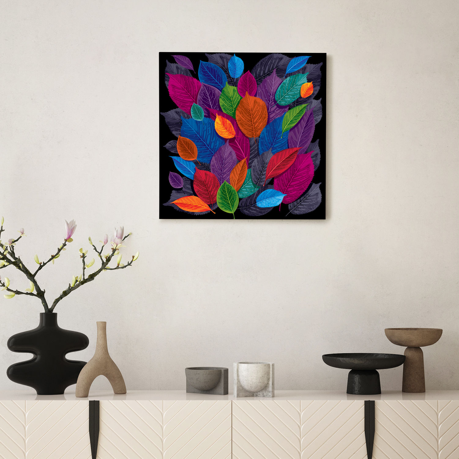 MDF Vinyl | 18x18 Inch | Set of 1 | For Living Room, Bedroom & Office Decor | Gifting Option | Autumn Serenade