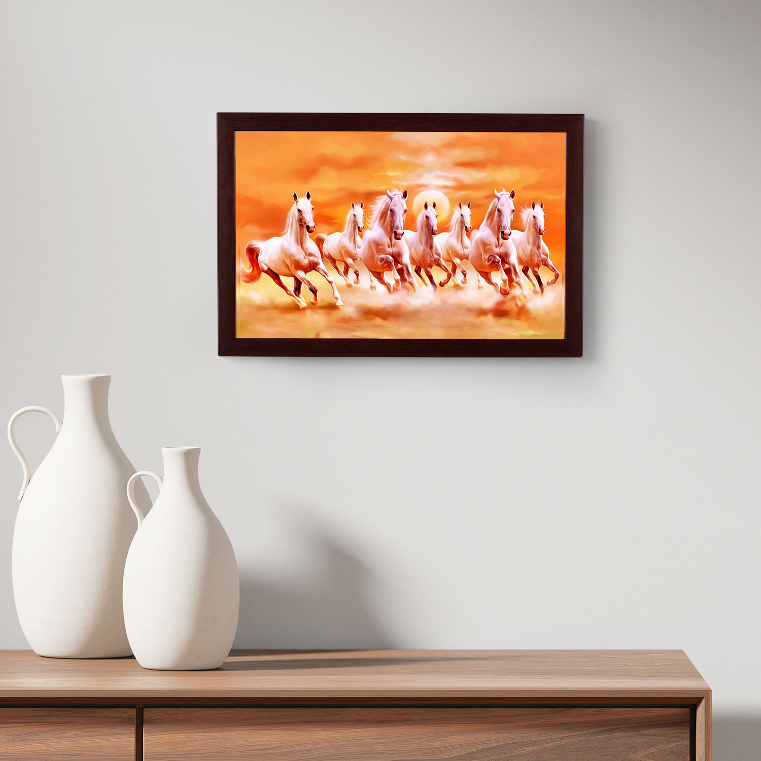 Gallop of Freedom Red Picture Frame Set of 1 (18X12) Inch
