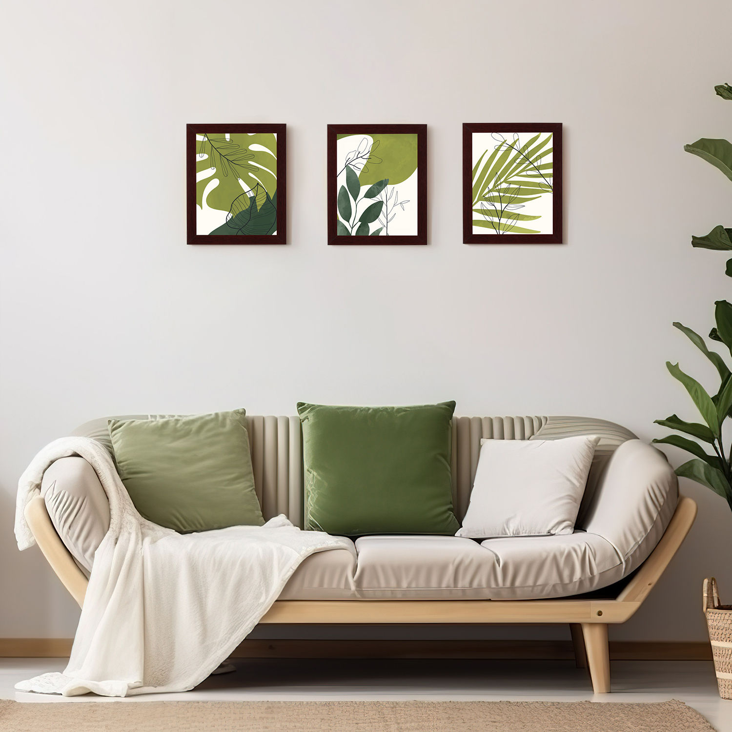 Natural harmony Red Picture Frame Set of 3 (9X11) Inch