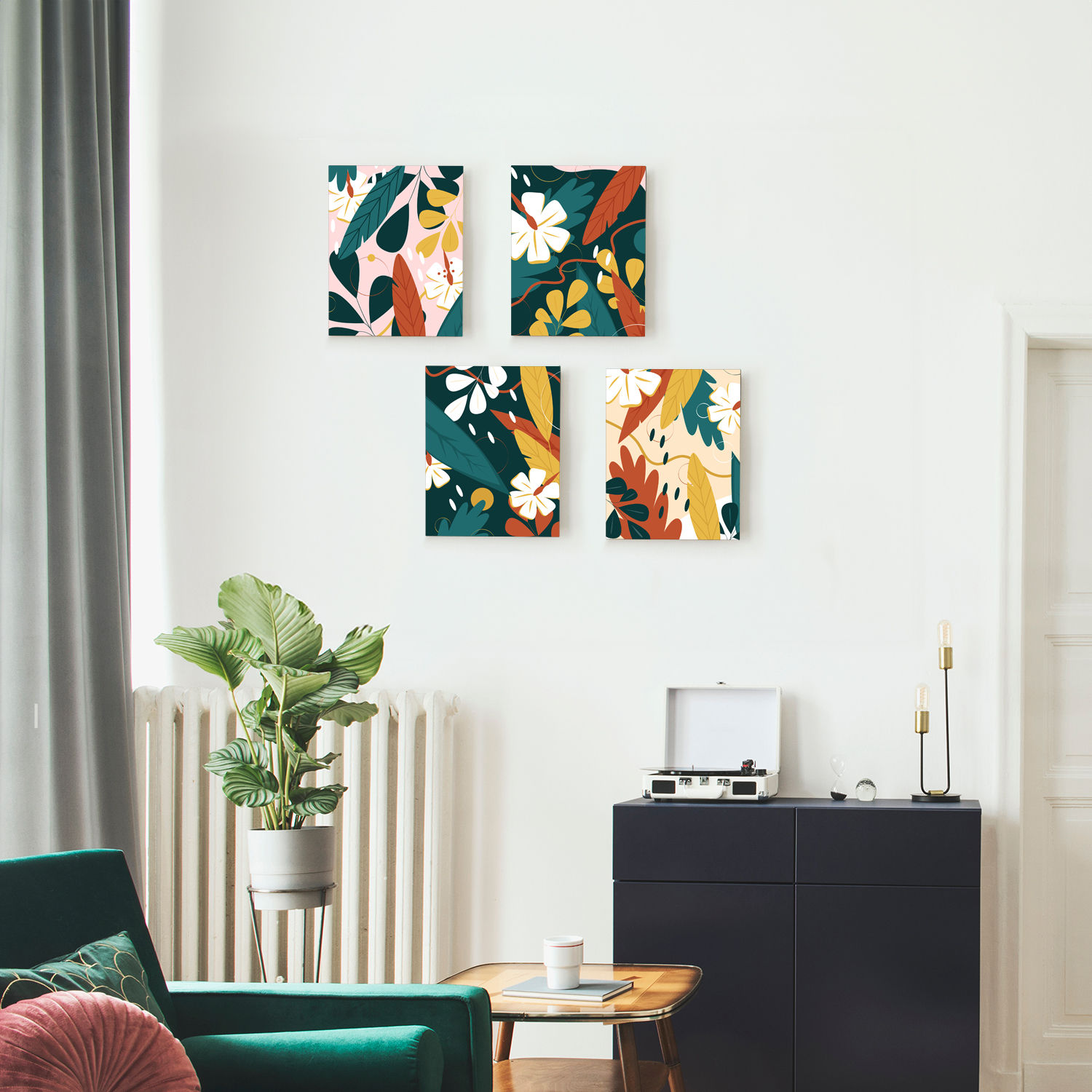 Nature's Whisper Vinyl Set of 4 (11X14) Inch