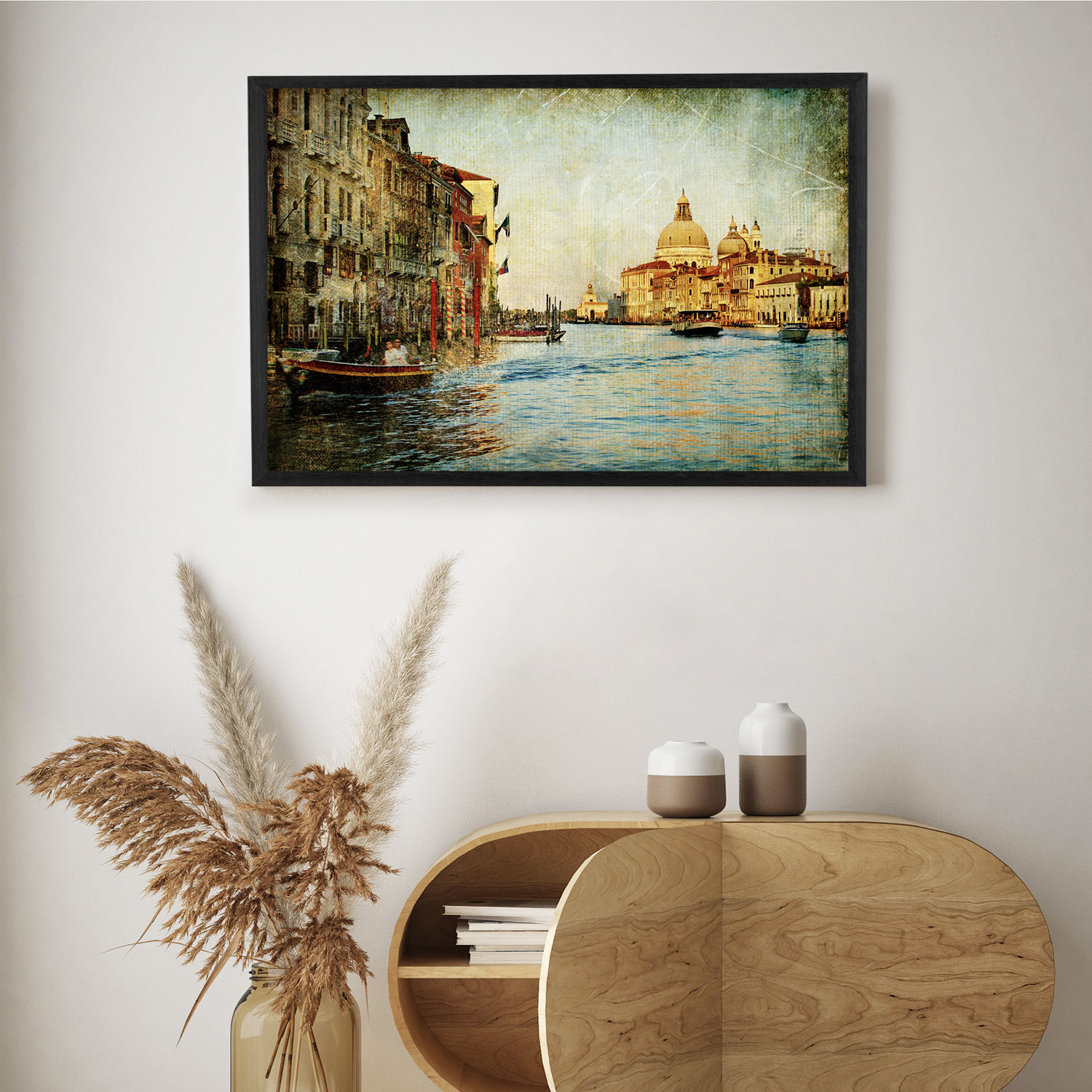 Venetian Reverie Black Picture Frame Set of 1 (27.3X18) Inch