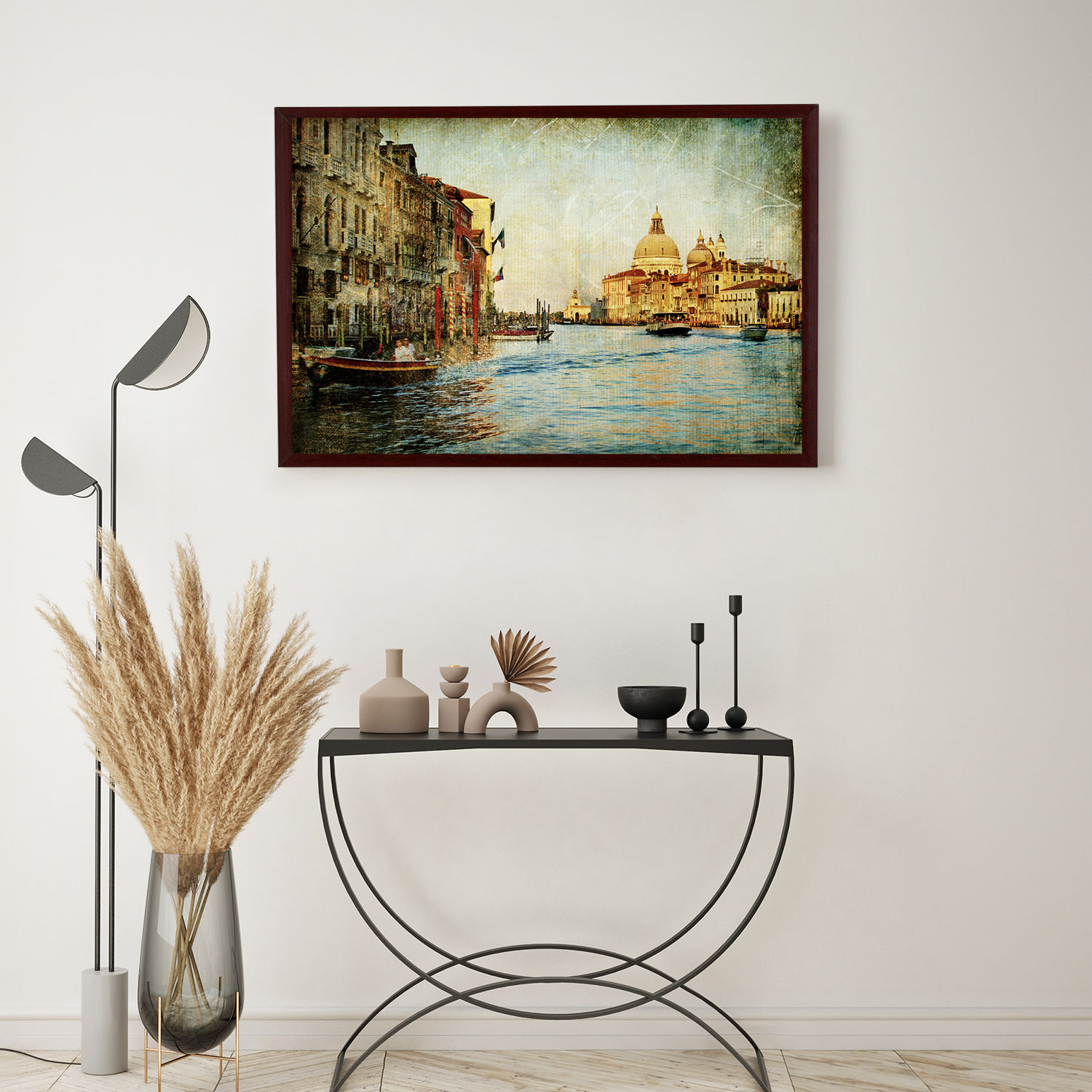 Venetian Reverie Red Picture Frame Set of 1 (27.3X18) Inch
