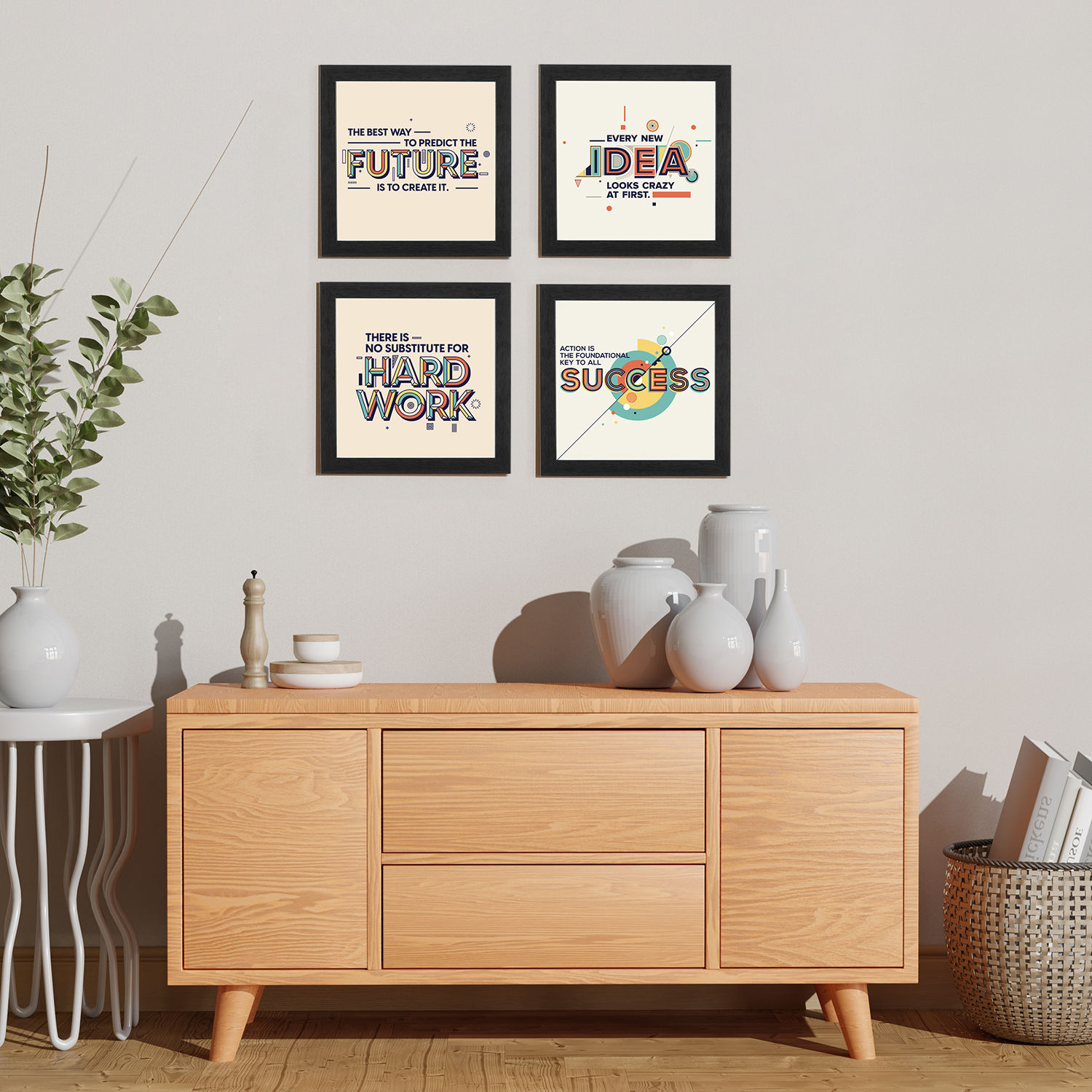 Winner Mindset Vinyl Set of 4 (8.7X8.7) Inch