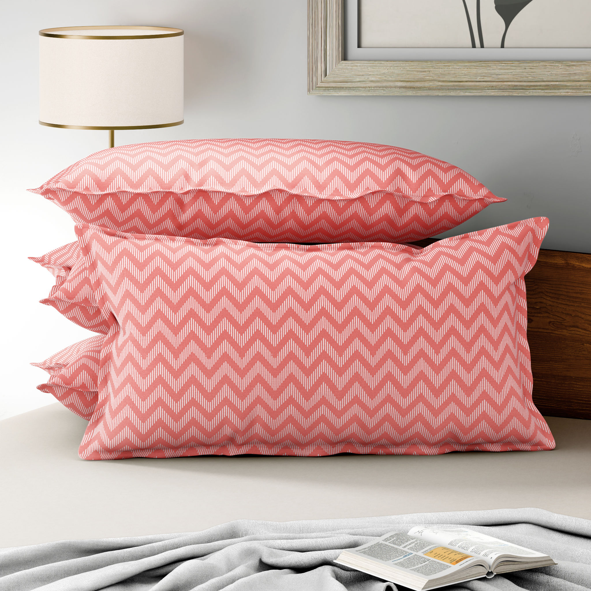 100% Cotton Pillow Cover | King Size 36x19 Inch | Set Of 4 | 160 TC | Bekky