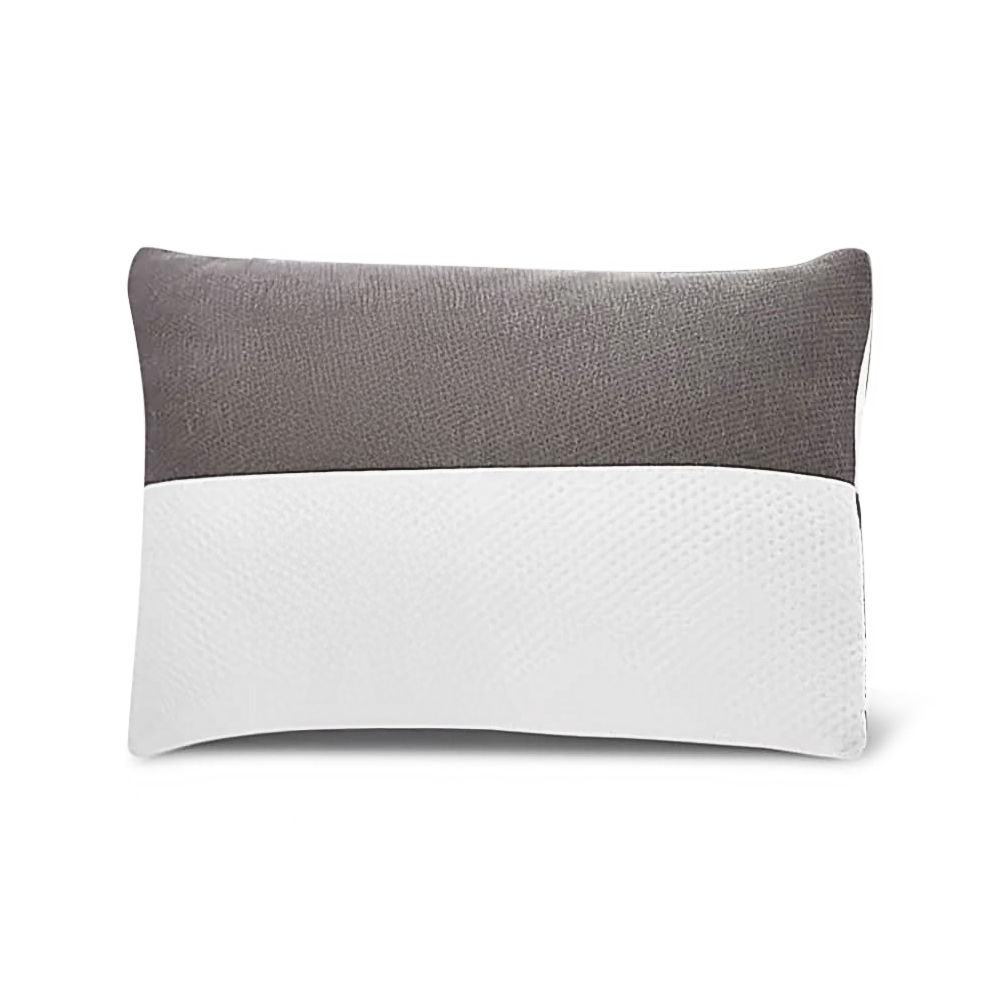 Sleeping Pillow | Set Of 1 | Height Adjustable | Standard Size 27X16 inch | Soft & Fluffy | Free Extra Filling 150 Grms | White & Grey