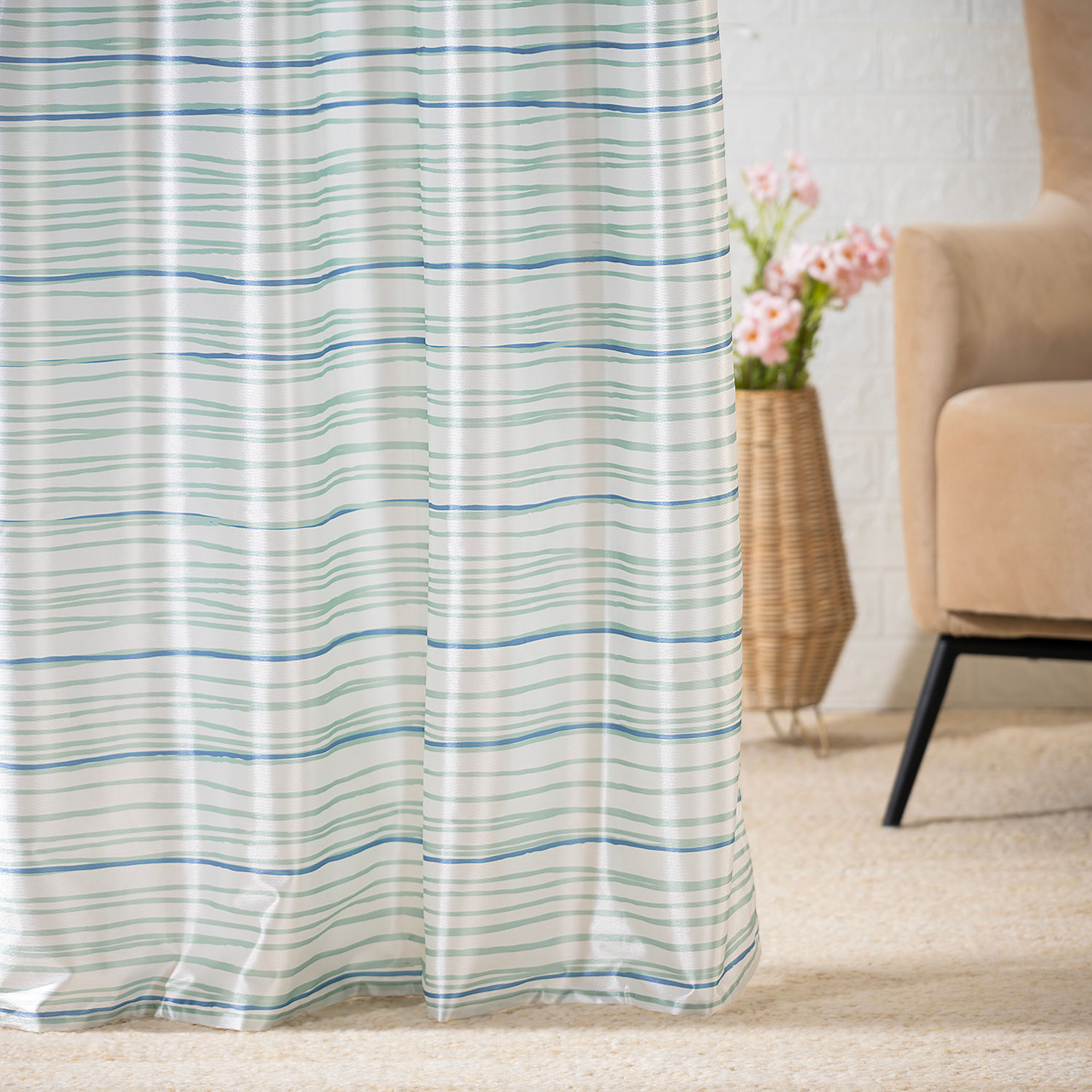 Printed Curtain | Light Blocking Upto 70% | (5 x 3.8 ft) | Window Curtain | Set of 1 | Reduces Noise | Dry Clean | Millie