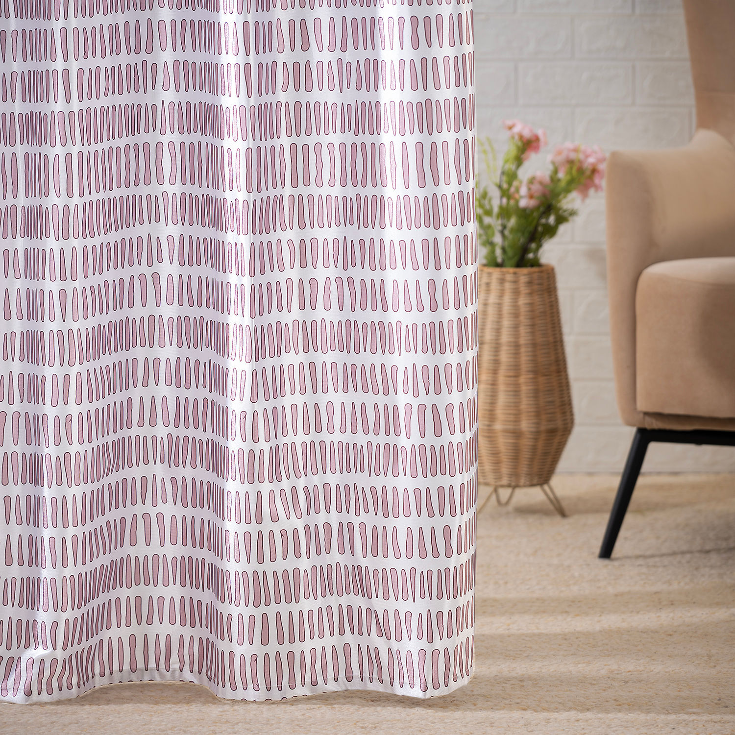 Printed Curtain | Light Blocking Upto 70% | (7 x 3.8 ft) | Door Curtain | Set of 2 | Reduces Noise | Dry Clean | Piper