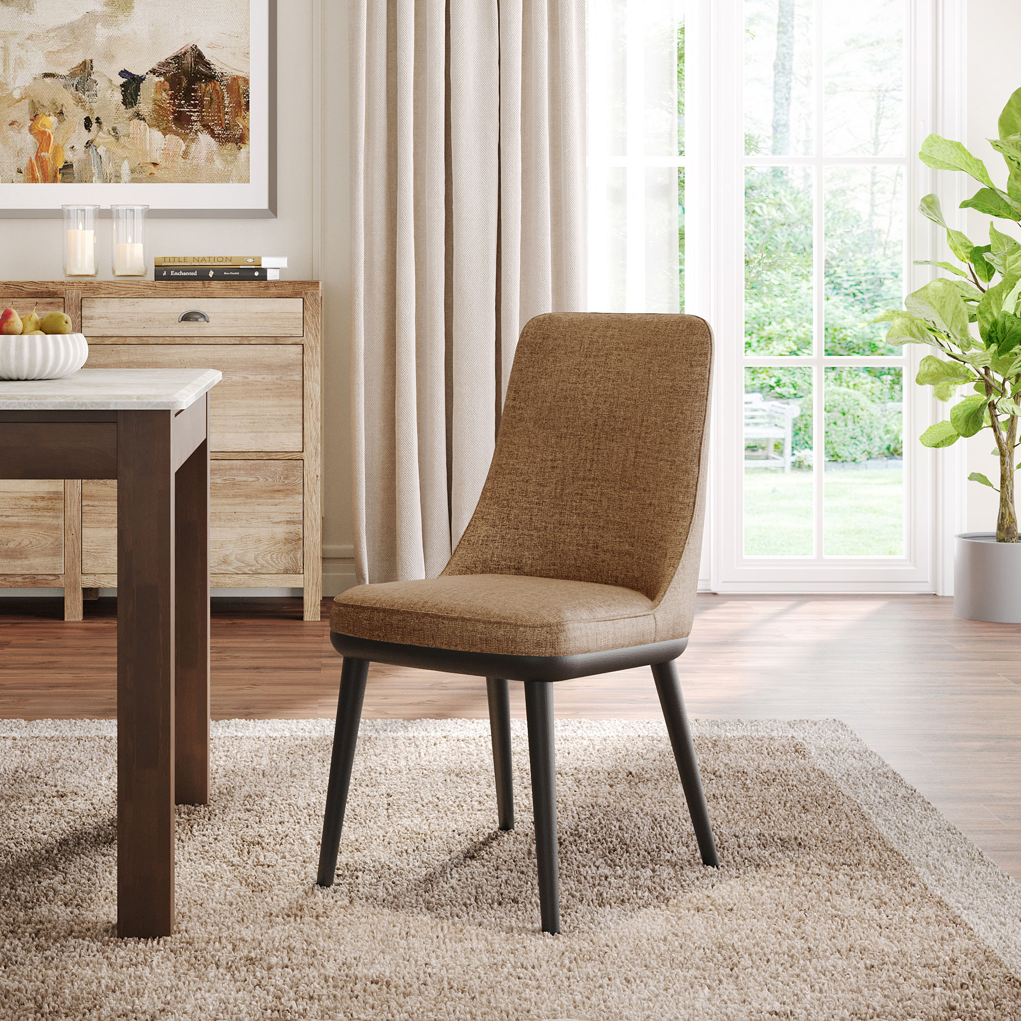Wakefit Kova Dining Chair - Mocha Brown