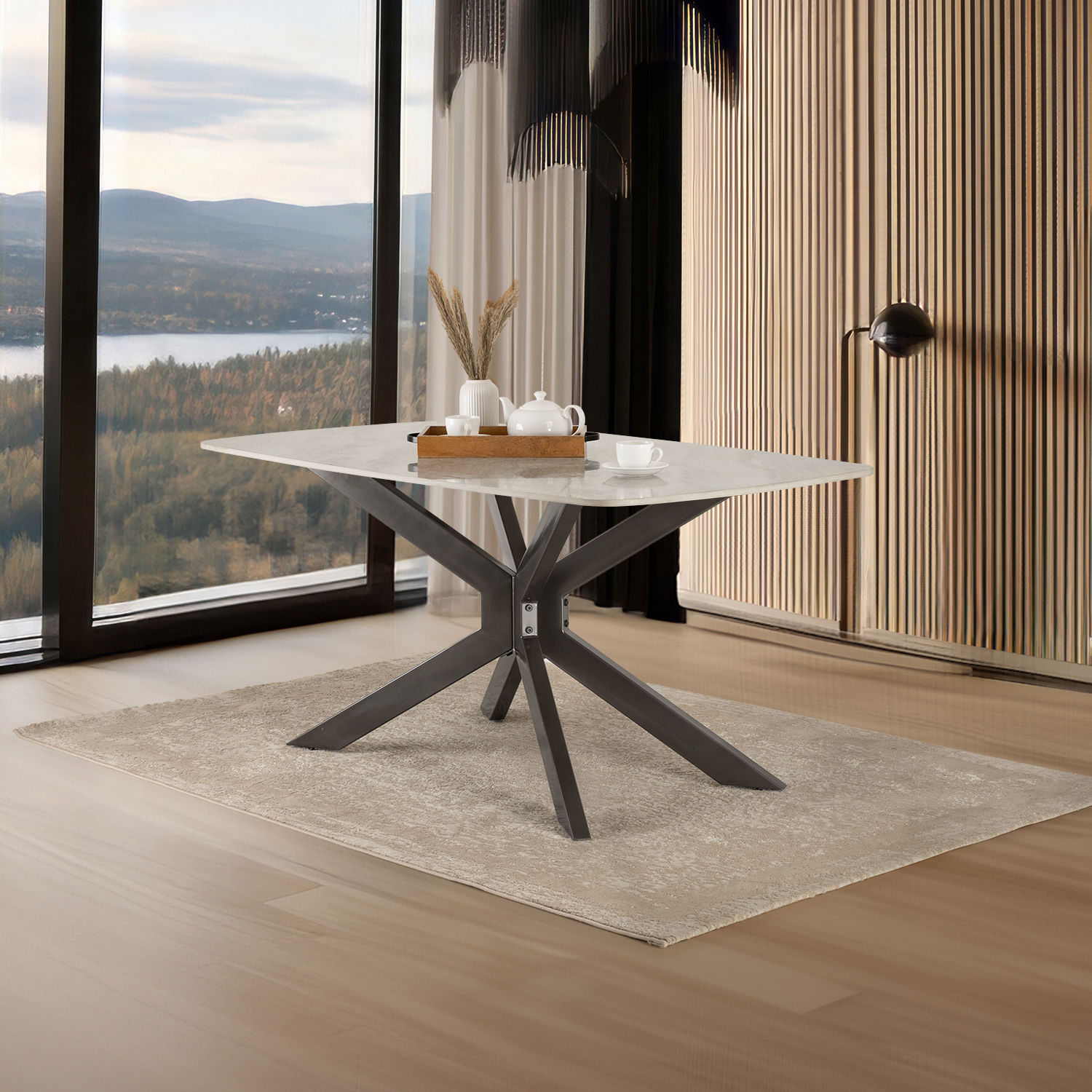 Wakefit Salmore Dining Table - Antaliya Beige