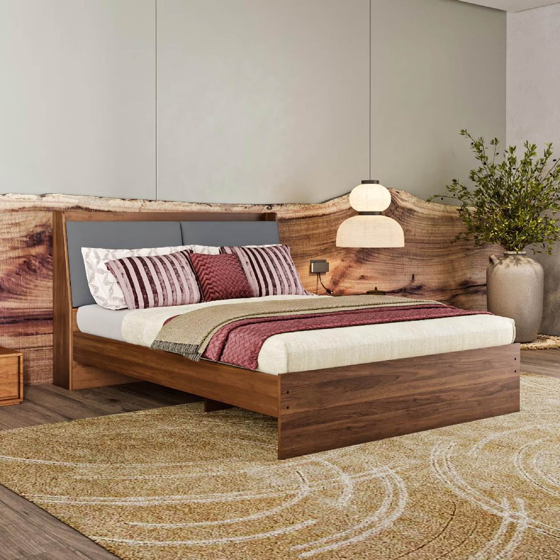 Wakefit Mars Queen Non Storage Bed Omega Grey