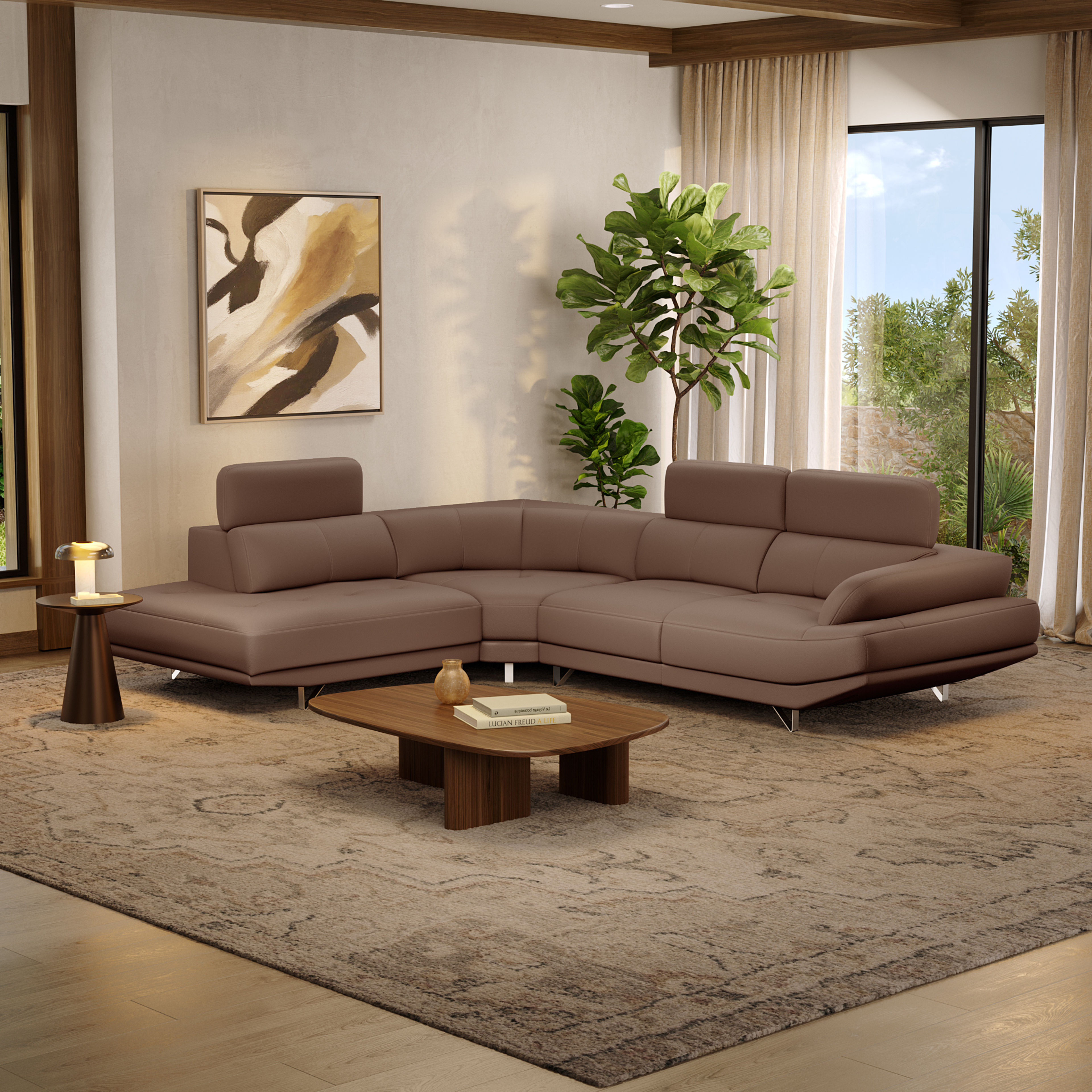 Wakefit Rovik Corner 6 Seater Sofa Set (3 Seater + Left Aligned Chaise)