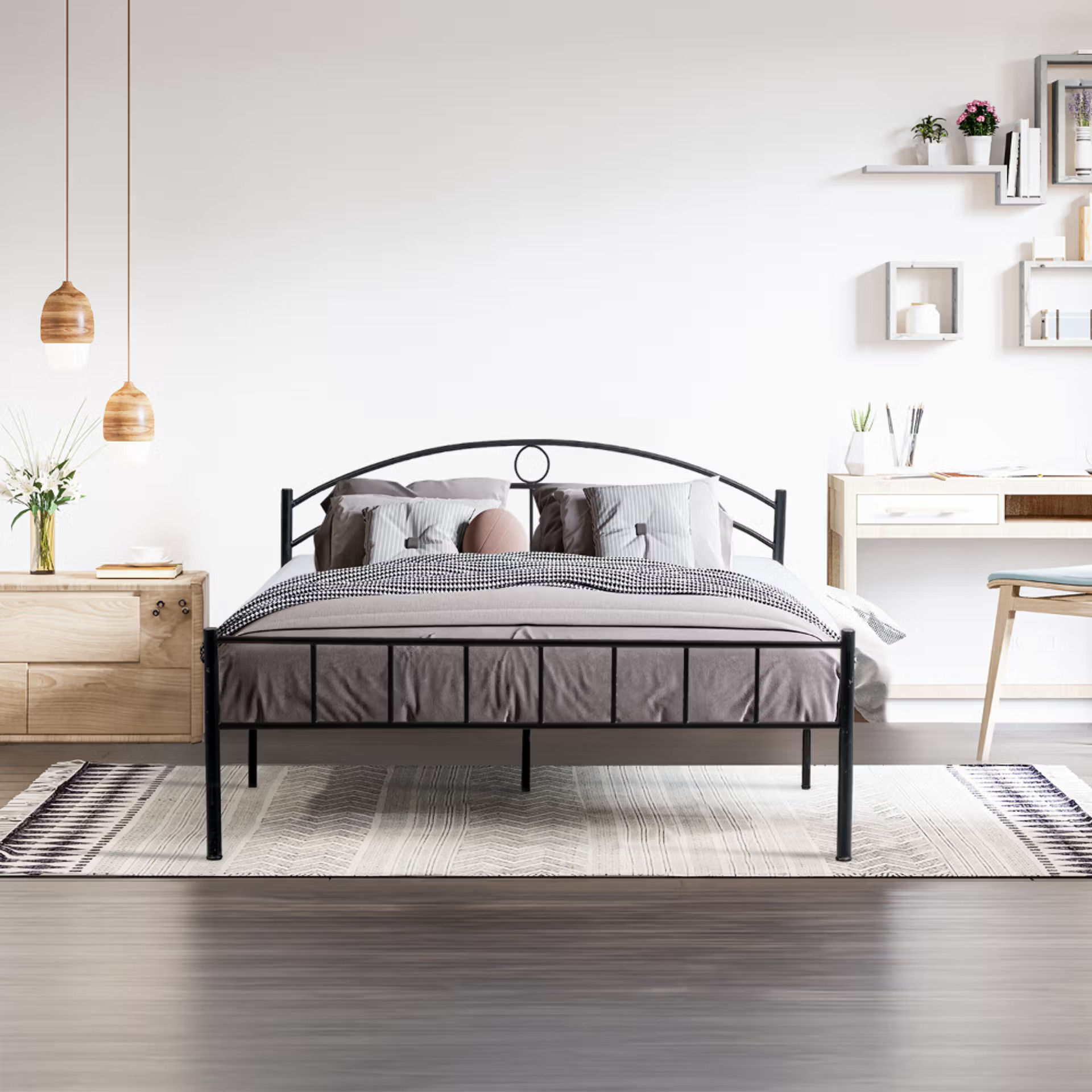 Wakefit Struve Queen Size Metal Bed