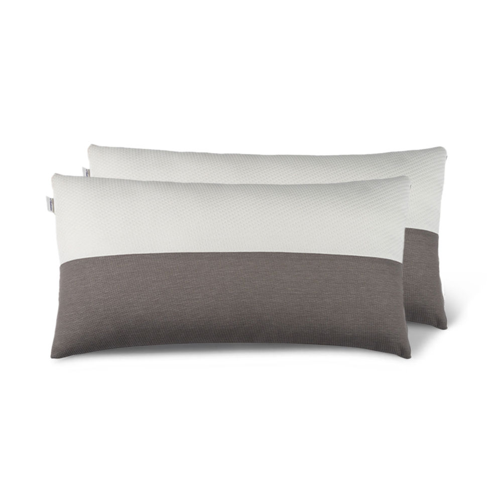 Large Size Sleeping Pillow | Set of 2 | Height Adjustable | 36 x 20 Inch | Soft & Fluffy | White and Grey